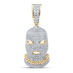 1CTW-DIA CN MASK MENS MOB CHARM