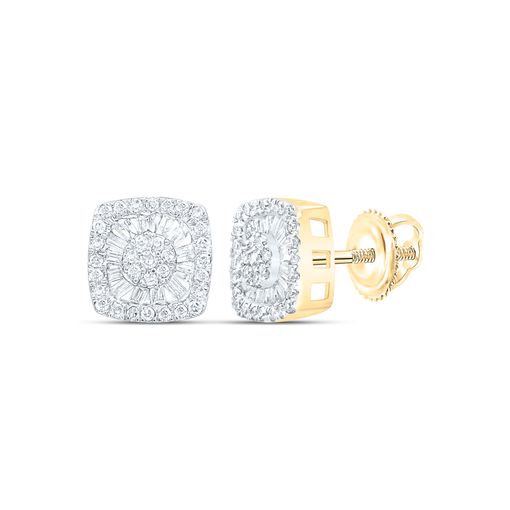 3/8CTW-DIA NK CUSHION EARRING