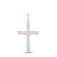 1/4CTW-DIA CN CROSS PENDANT