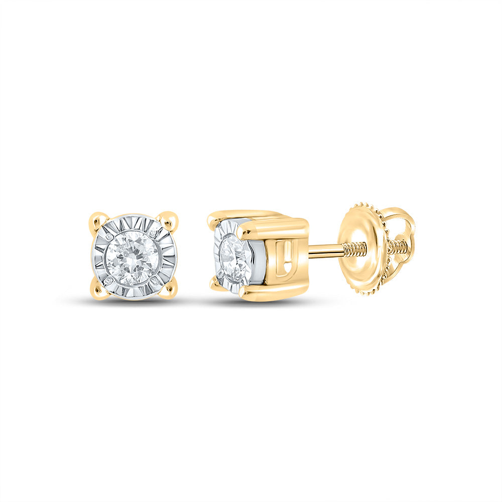 1/20CTW-DIA NK ROUND EARRING