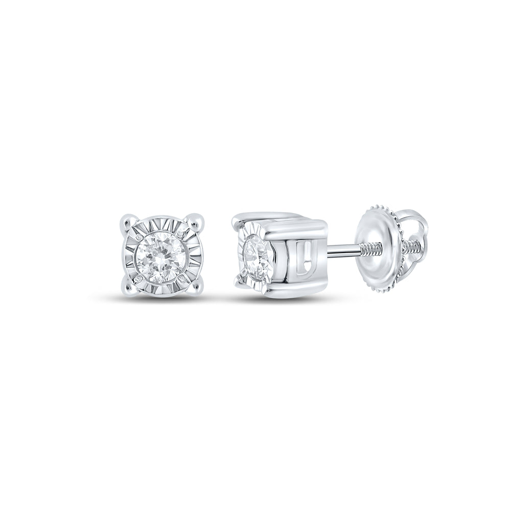 1/20CTW-DIA NK ROUND EARRING