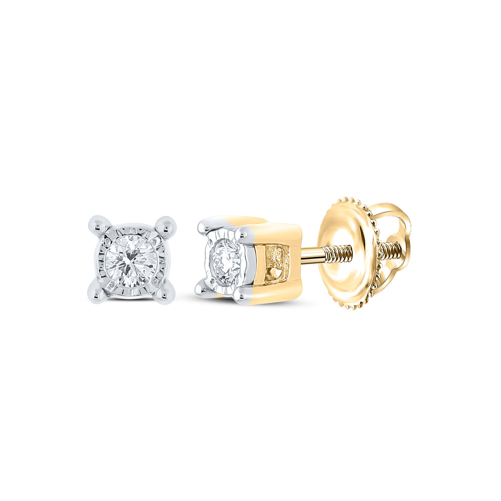 1/10CTW-DIA NK ROUND EARRING