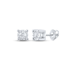 1/6CTW-DIA NK ROUND EARRING