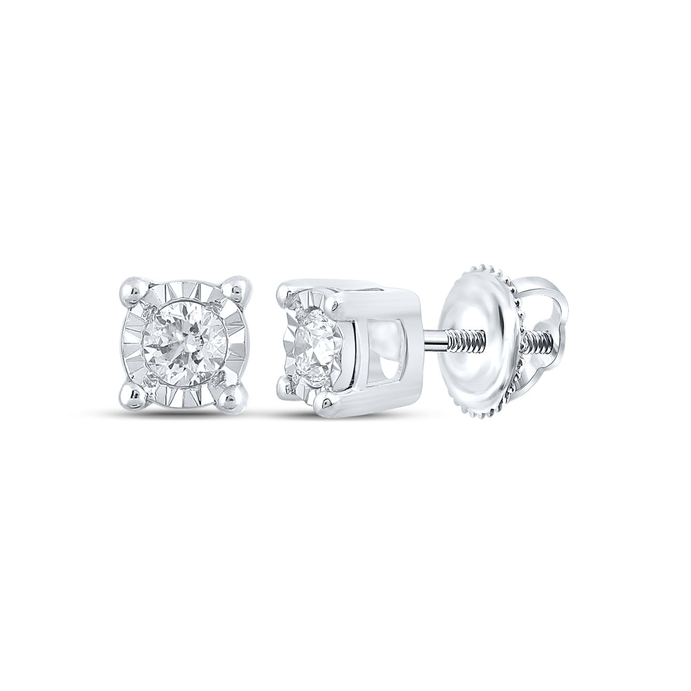 1/5CTW-DIA NK ROUND EARRING