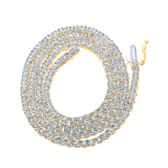 10K Yellow Gold 2 3/4 CTW-Natural Diamond Fanuk Mens Chain (18 Inch ) 22.62 Gram