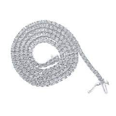 10K White Gold 3 CTW-Natural Diamond 3.0MM Mens Fanuk Chain (20 Inch ) 23.69 Gram