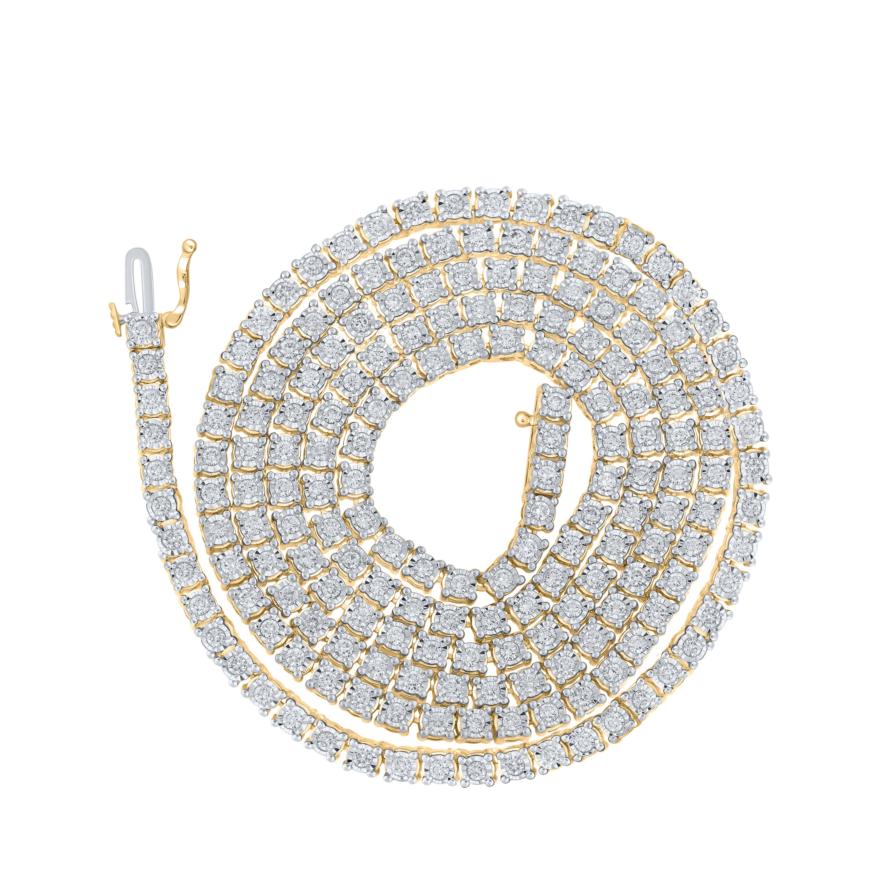 3 3/4CTW-DIA NK FANUK MENS CHAIN-24 INCH
