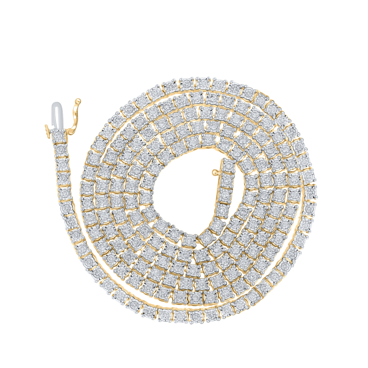 3 3/4CTW-DIA NK FANUK MENS CHAIN-24 INCH