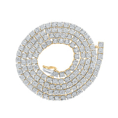 10K Yellow Gold 4 3/8 CTW-Natural Diamond 3.60MM Mens Fanuk Chain (20 Inch ) 29.77 Gram