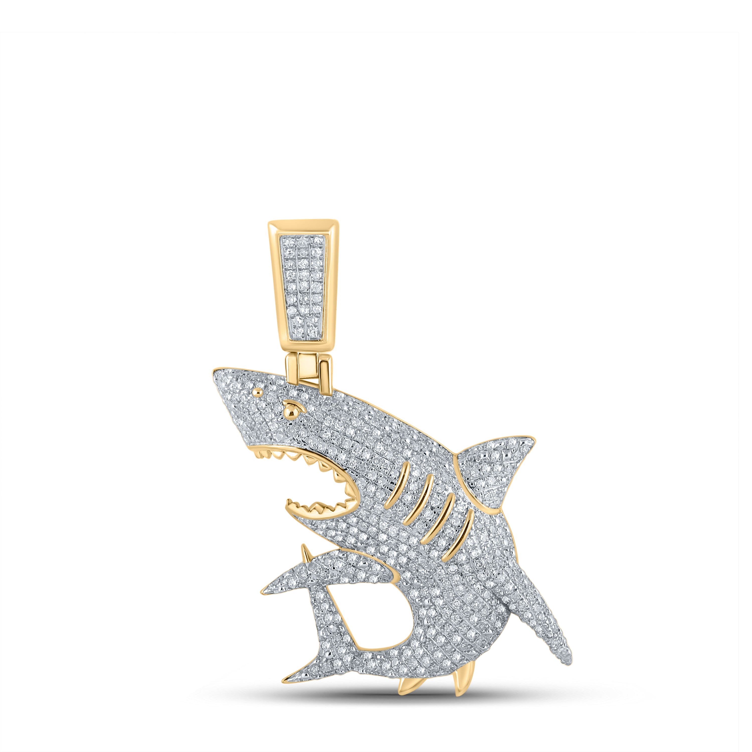 7/8CTW-DIA P3 SHARK MENS CHARM