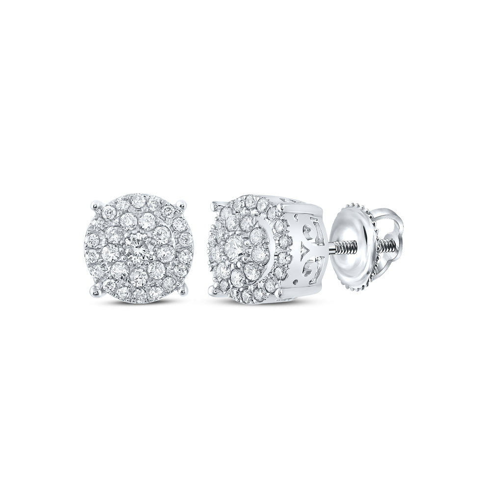 1/4CTW-DIA CN FASHION ROUND EARRING