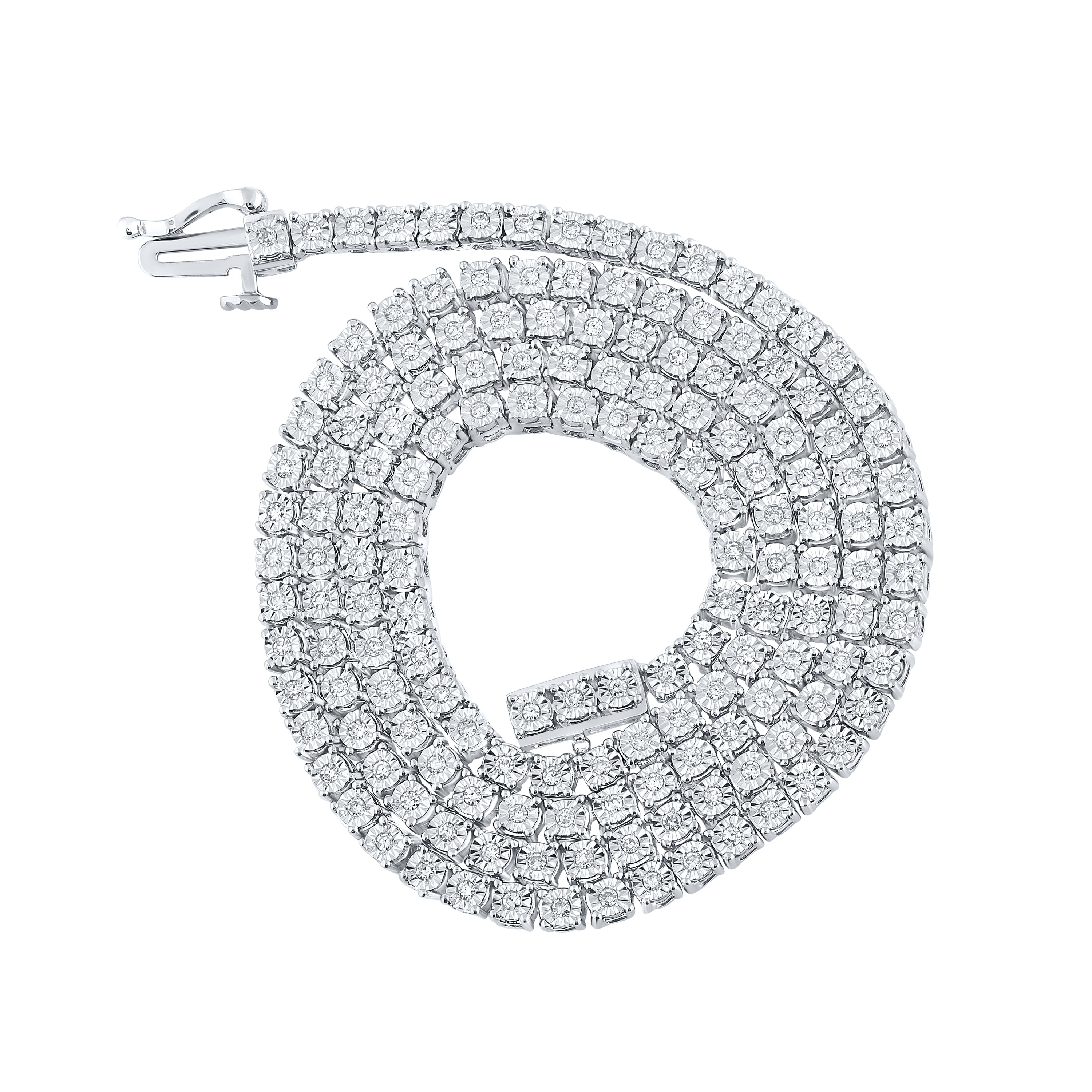 1CTW-DIA MENS CN DIAMOND  FANUK CHAIN (18 INCH)