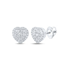 1 1/2CTW-DIA HEART EARRING