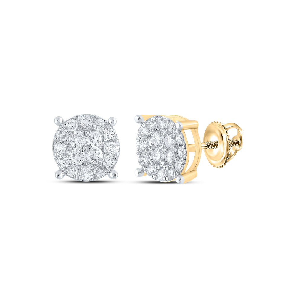 3/4CTW-DIA NK ROUND EARRING