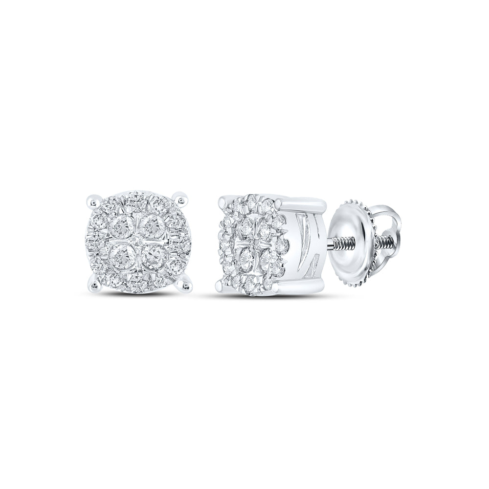 1/4CTW-DIA CN FASHION ROUND EARRING