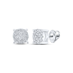 1/4CTW-DIA CN FASHION ROUND EARRING