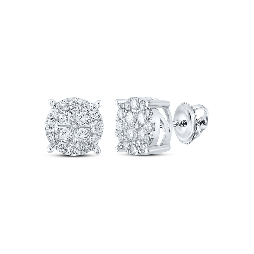 1 1/4CTW-DIA CN FASHION ROUND EARRING