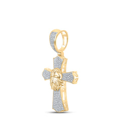 1/2CTW-DIA P1P2 CROSS MENS CHARM