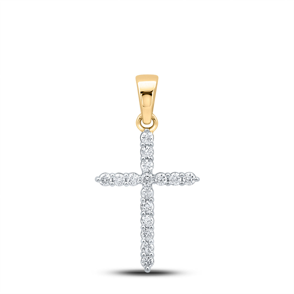 1/2CTW-DIA CN CROSS PENDANT