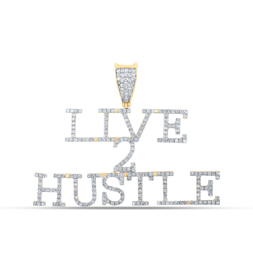 1CTW-DIA P1 "LIVE 2 HUSTLE" MENS CHARM