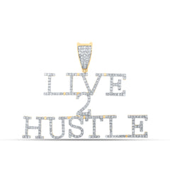 1CTW-DIA P1 "LIVE 2 HUSTLE" MENS CHARM