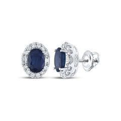 3/8CTW-DIA CN 2CTW OVAL EARRING