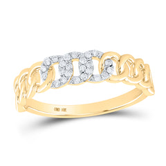 10K Yellow Gold 1/8 CTW-Natural Diamond Ladies Band 2.27 Gram
