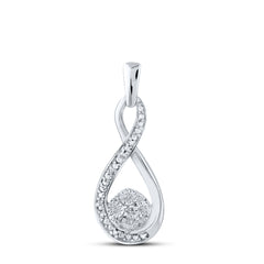 Sterling Silver 0.03 CTW-Natural Diamond Gift Pendant 1.27 Gram