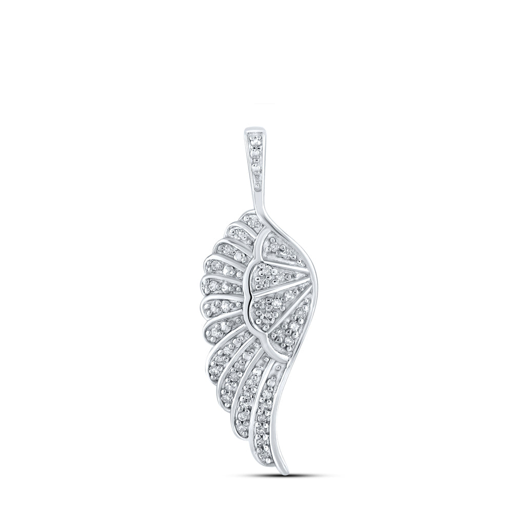 Sterling Silver 1/8 CTW-Natural Diamond Gift Pendant 1.05 Gram