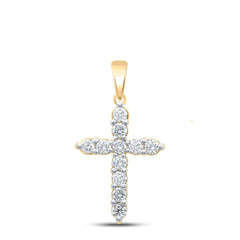 1CTW-DIA CN CROSS PENDANT