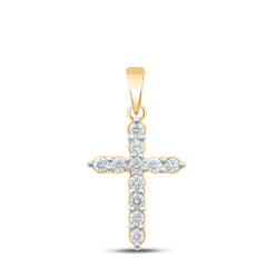 1/4CTW-DIA CN CROSS PENDANT