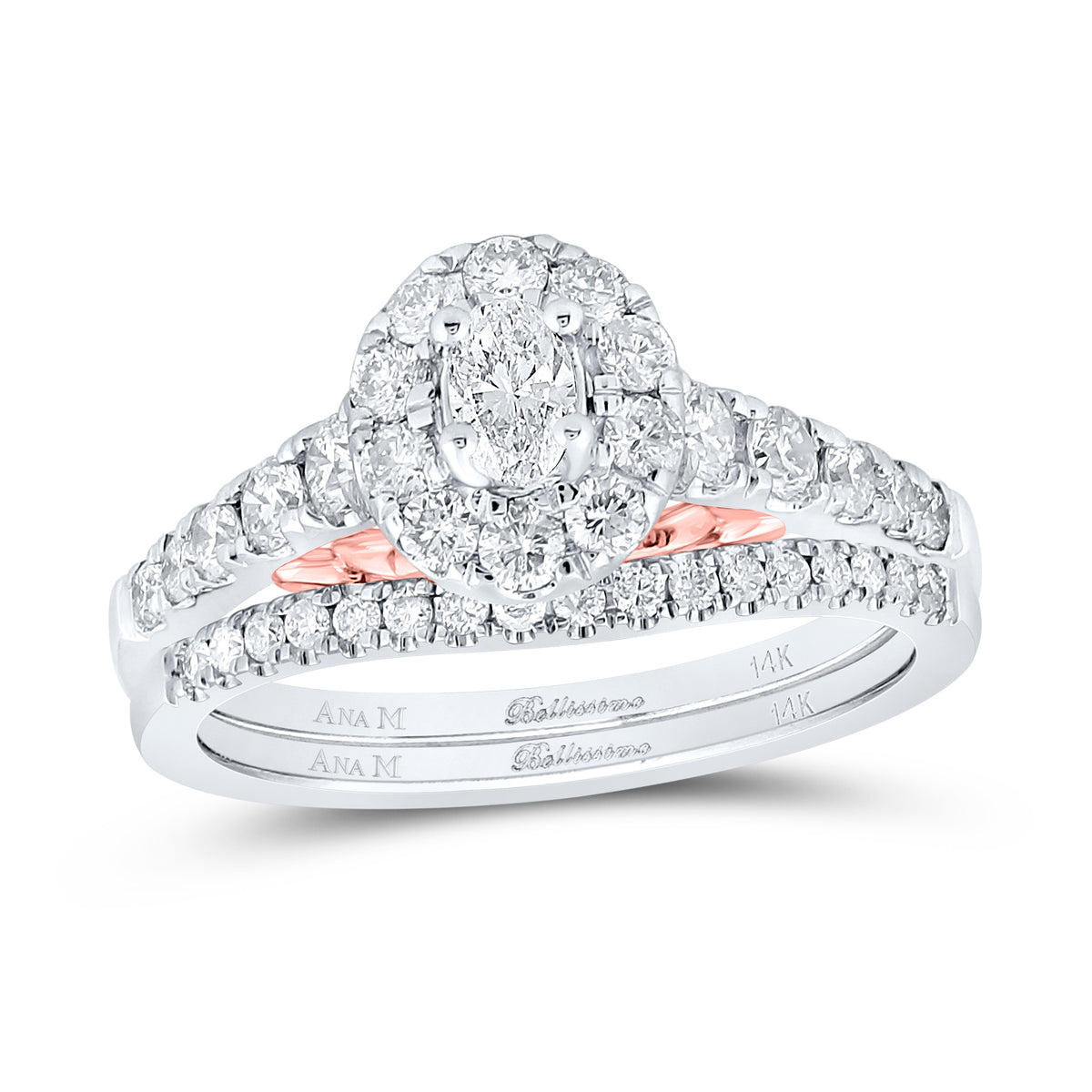 1CTW-DIA ANA M 1/5CT-COV BELLISSIMO BRIDAL SET
