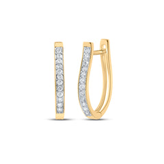 1/4CTW-DIA CN HOOP EARRING