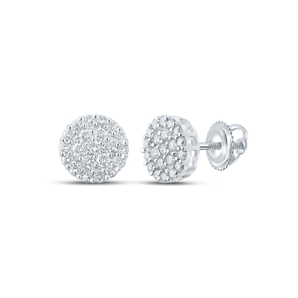 1CTW-DIA NK ROUND EARRING