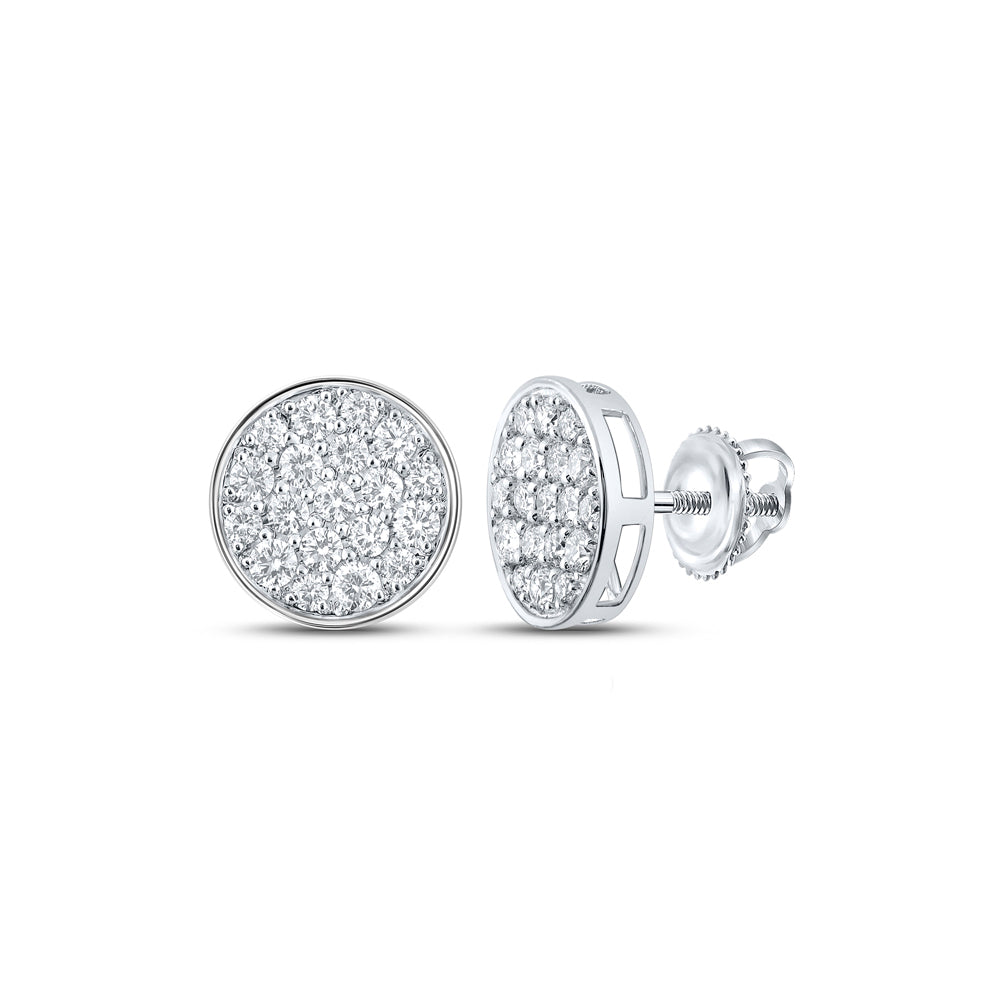 1CTW-DIA NK ROUND EARRING