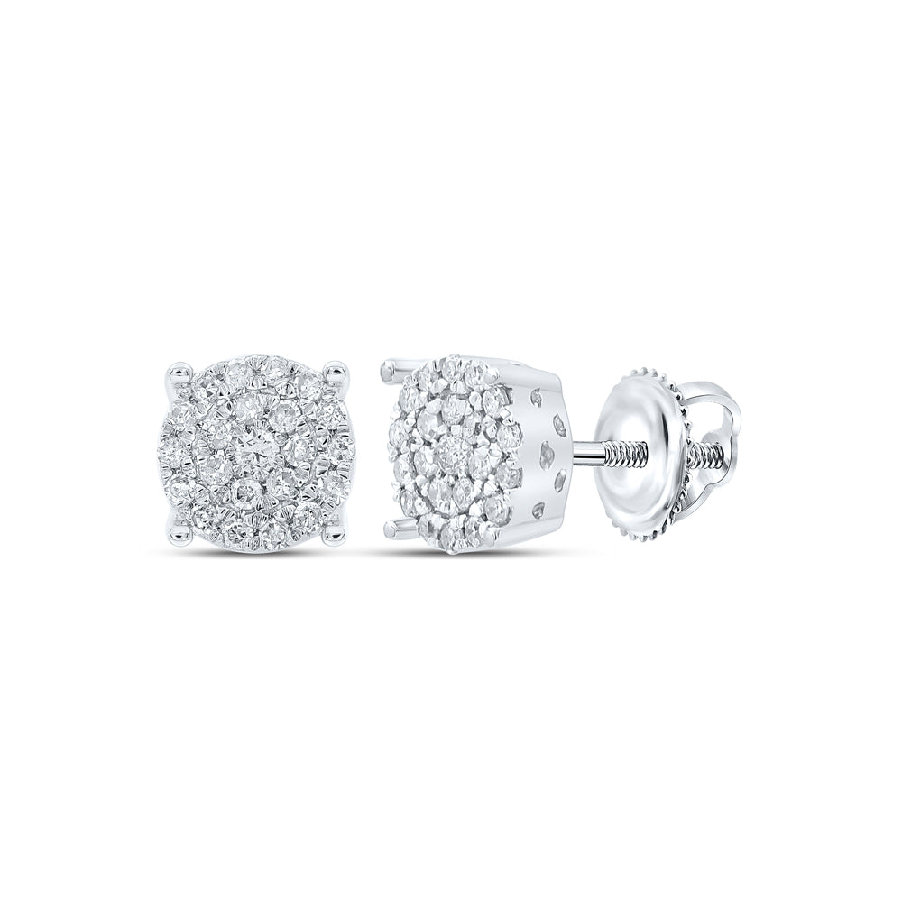 1/4CT-DIA NK FASHION ROUND EARRING