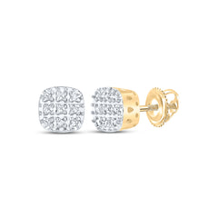 1/20CTW-DIA P3 MENS CUSHION EARRING