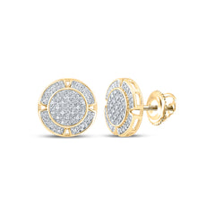 1/4CTW-DIA P3 MENS ROUND EARRING