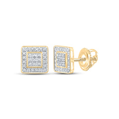 1/6CTW-DIA P3 MENS SQUARE EARRING
