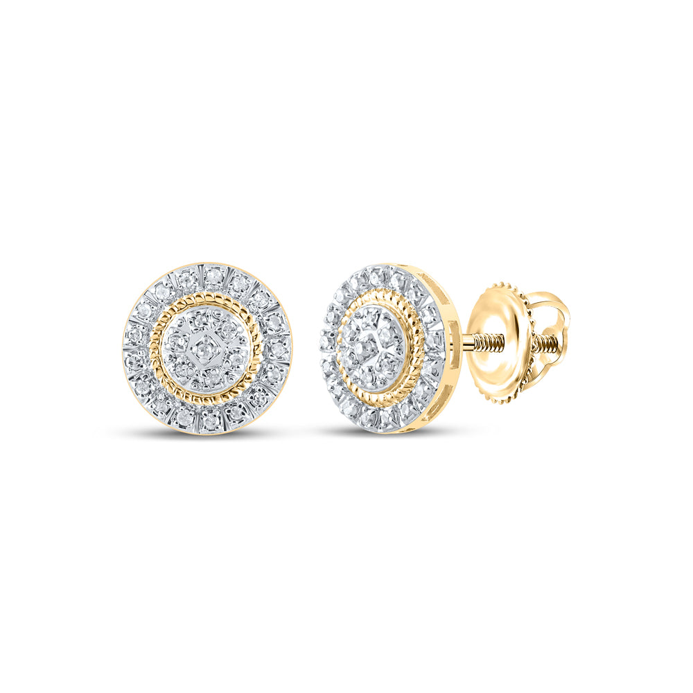 1/8CTW-DIA P3 MENS ROUND EARRING