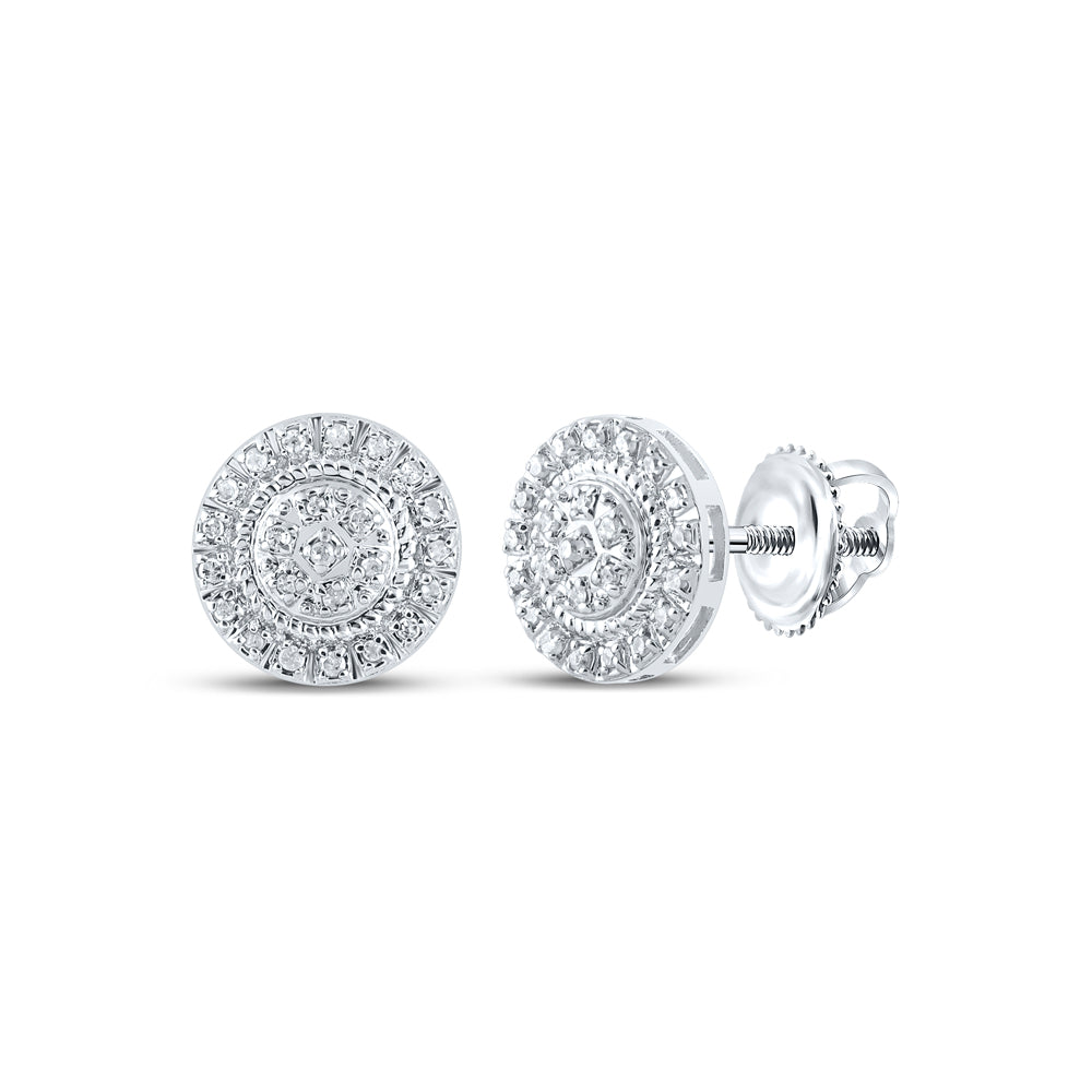 1/8CTW-DIA P3 MENS ROUND EARRING