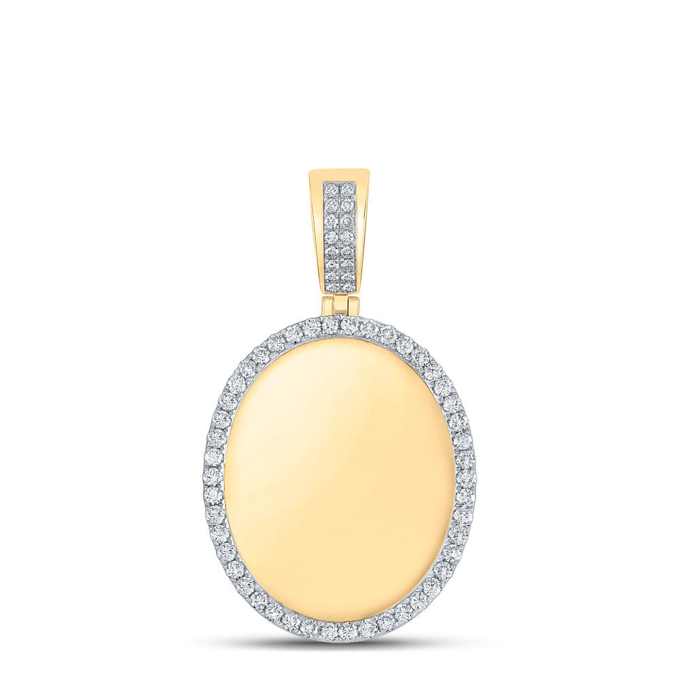 1 5/8CTW-DIA NK MENS MEMORY PENDANT