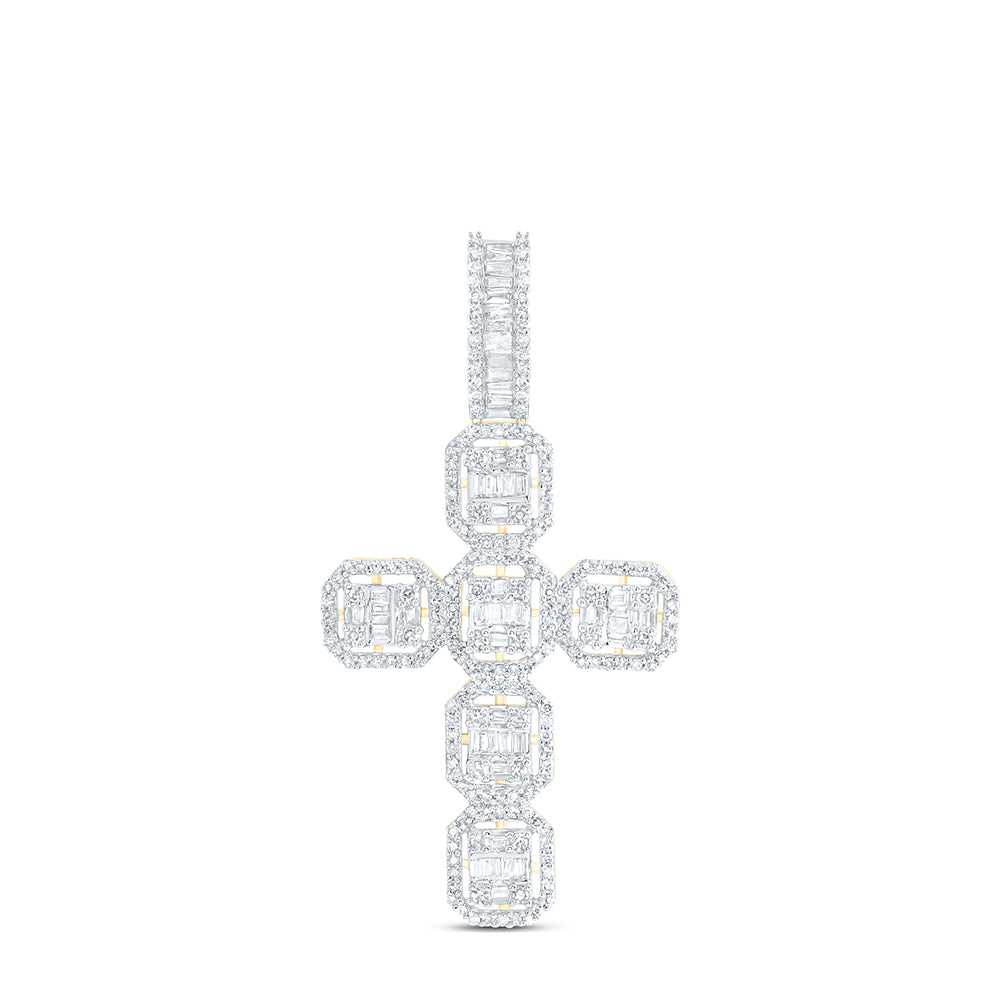 1CTW-DIA NK CROSS MENS CHARM