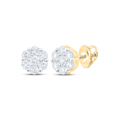3/4CTW-DIA NK FLOWER EARRING