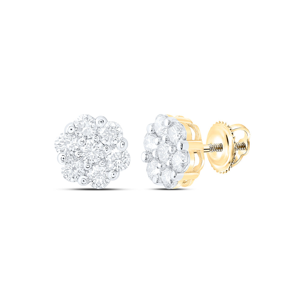 1 1/2CTW-DIA NK FLOWER EARRING