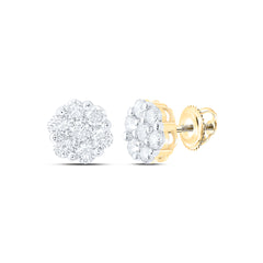 1 1/2CTW-DIA NK FLOWER EARRING