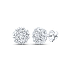 2 1/4CTW-DIA NK FLOWER EARRING