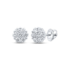 2 5/8CTW-DIA NK FLOWER EARRING