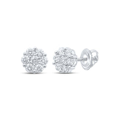 2 3/4CTW-DIA NK FLOWER EARRING