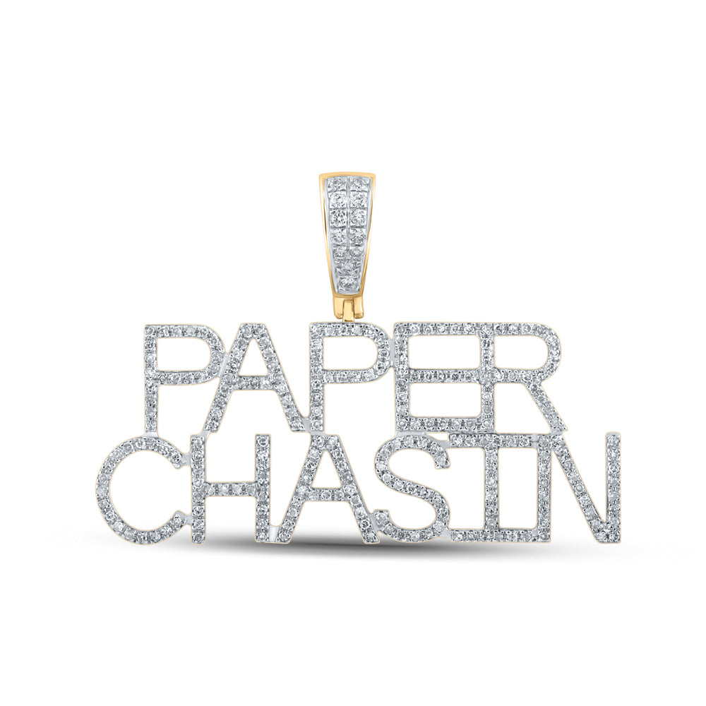 5/8CTW-DIA P1P2 PAPER CHASIN INITIAL MENS CHARM